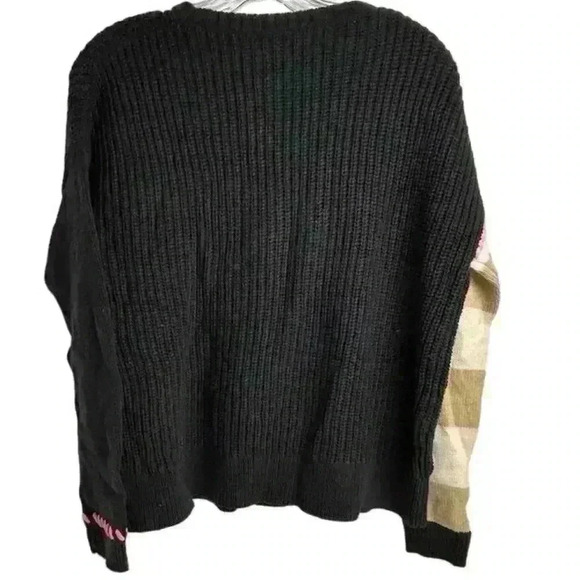 Lisa Todd Women's XS Black Knit Pullover Sweater with Colorful Sleeve - Picture 10 of 12